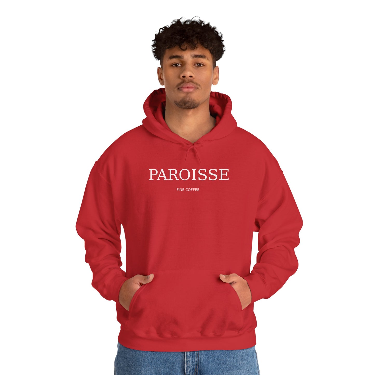 Paroisse Café Hoodie — Minimal French Coffee Logo Pullover