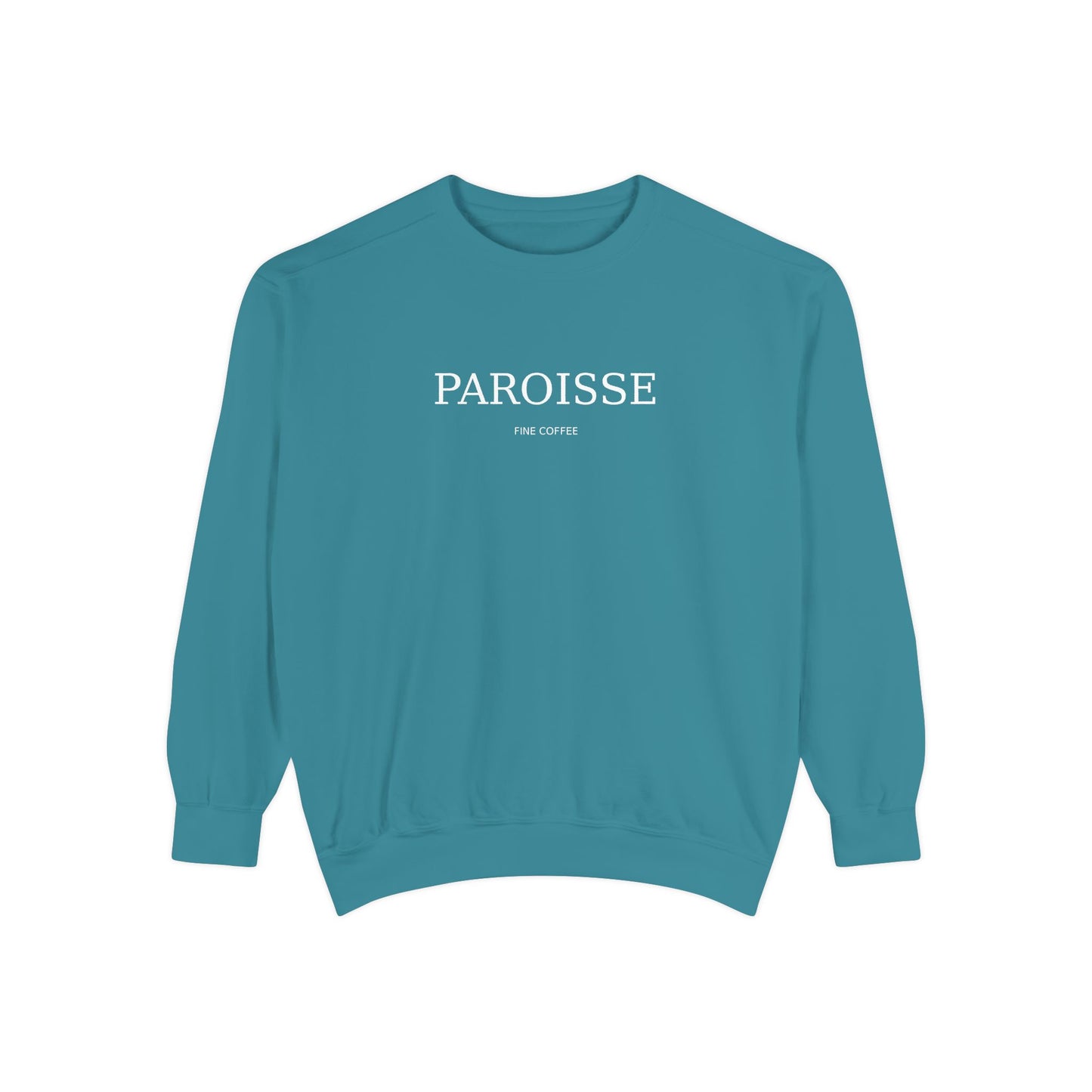 Paroisse French Script Sweatshirt — Minimalist Logo Garment-Dyed Sweatshirt