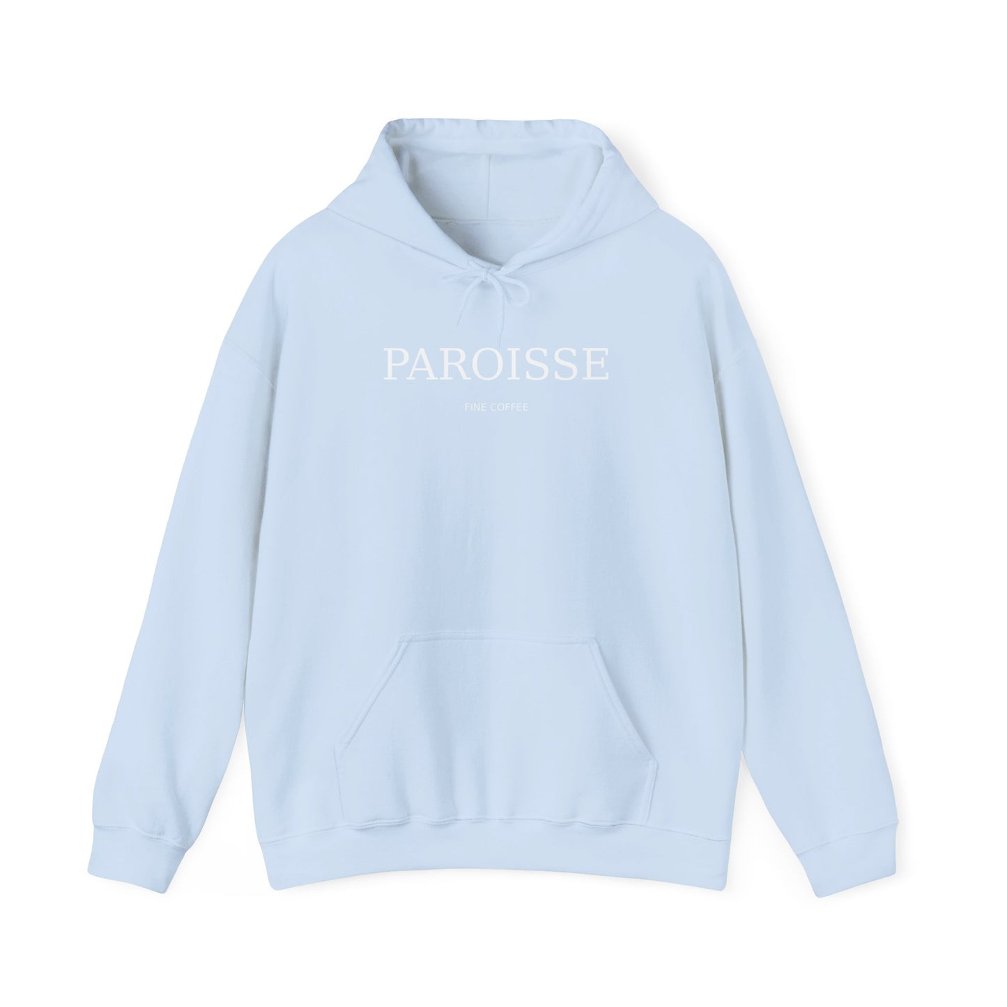 Paroisse Café Hoodie — Minimal French Coffee Logo Pullover