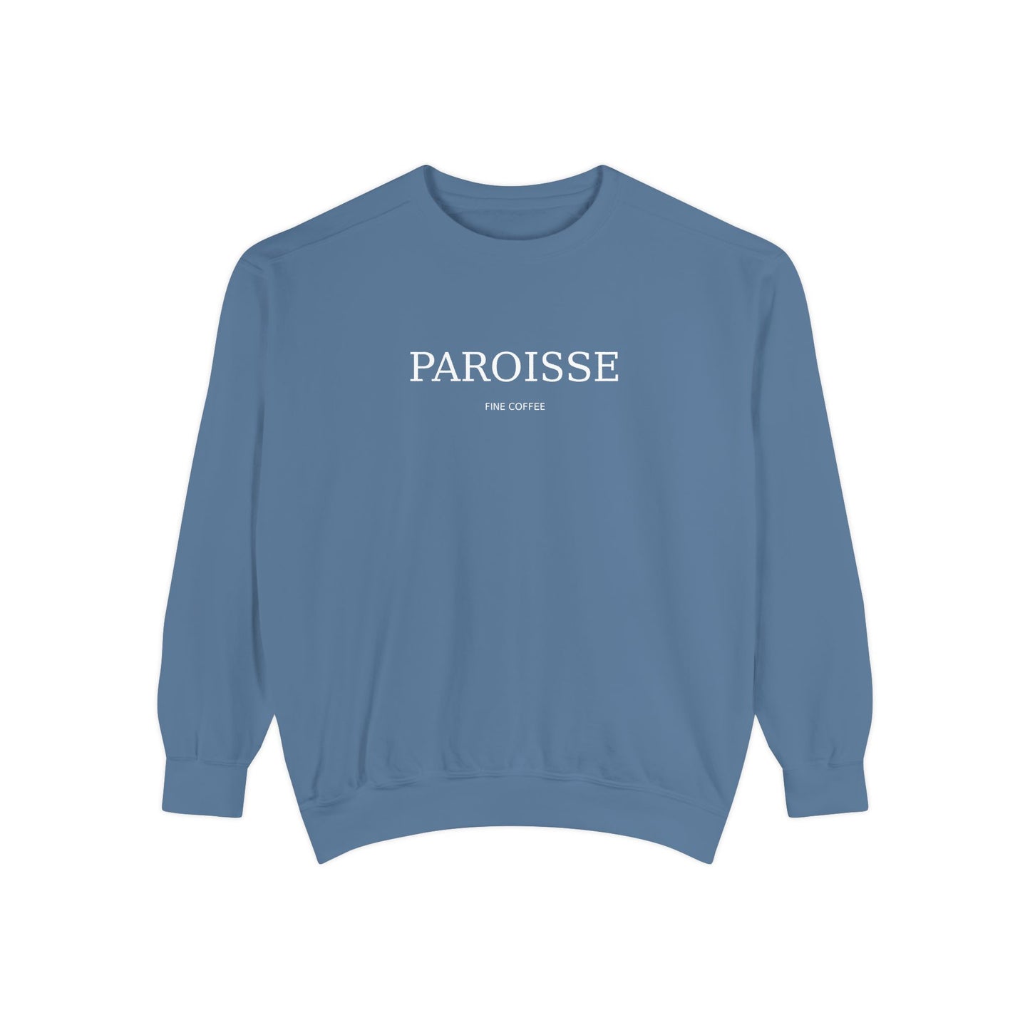 Paroisse French Script Sweatshirt — Minimalist Logo Garment-Dyed Sweatshirt