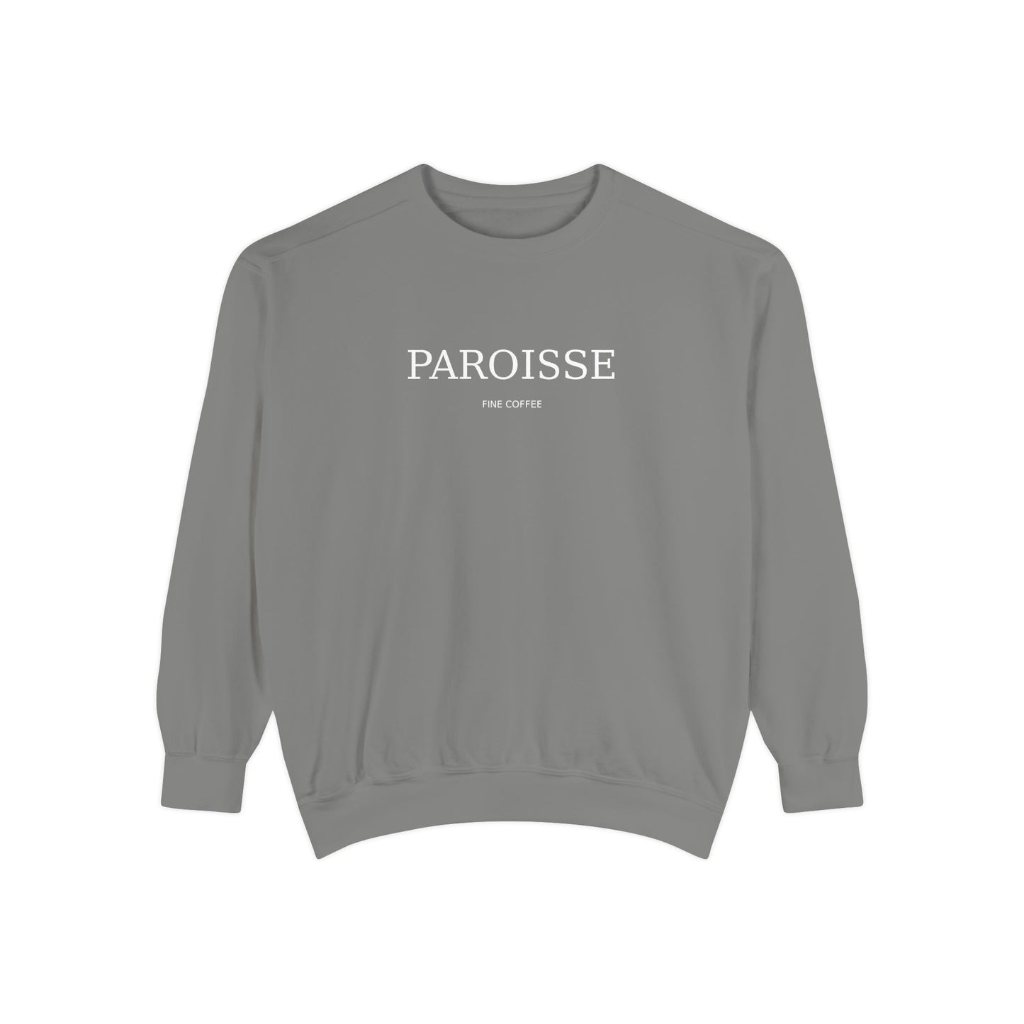 Paroisse French Script Sweatshirt — Minimalist Logo Garment-Dyed Sweatshirt