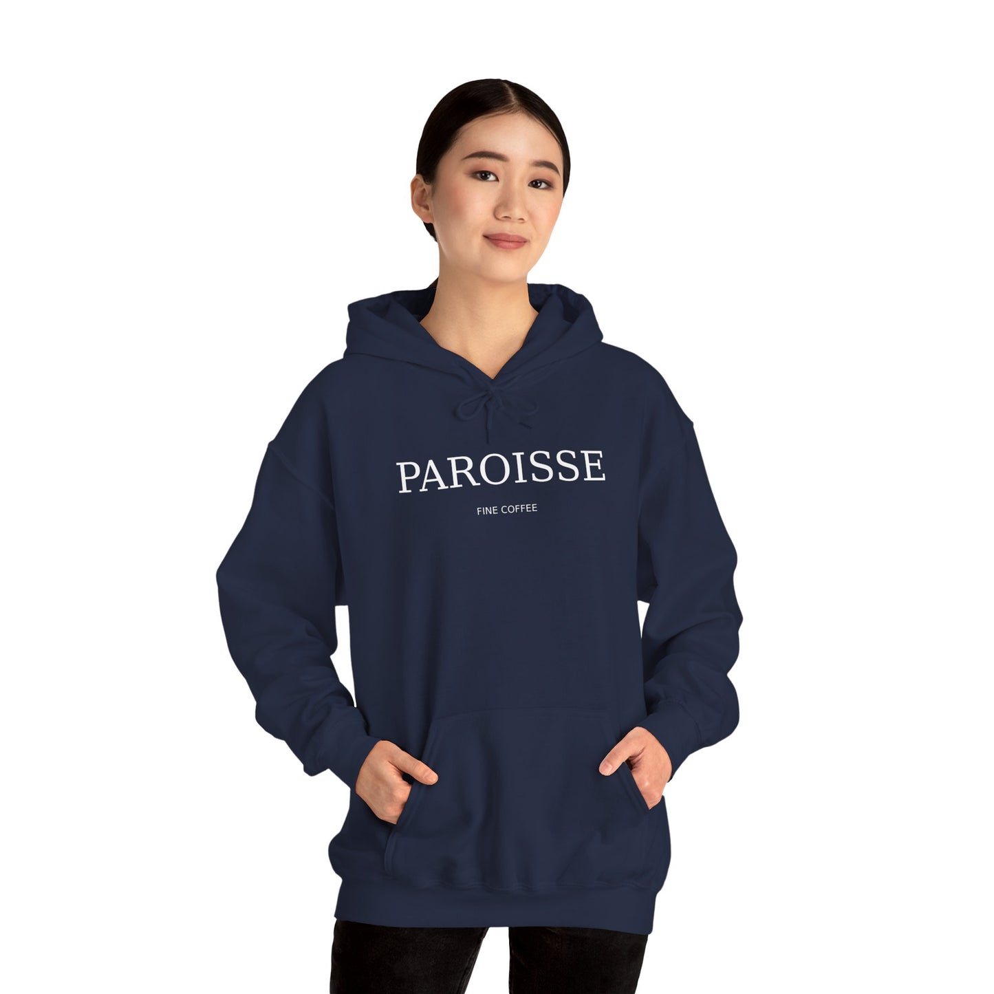 Paroisse Café Hoodie — Minimal French Coffee Logo Pullover