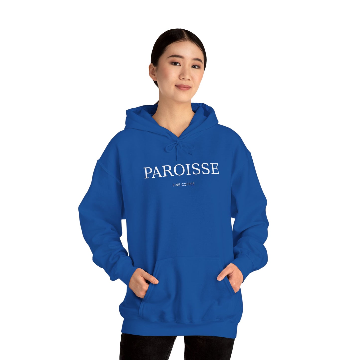 Paroisse Café Hoodie — Minimal French Coffee Logo Pullover
