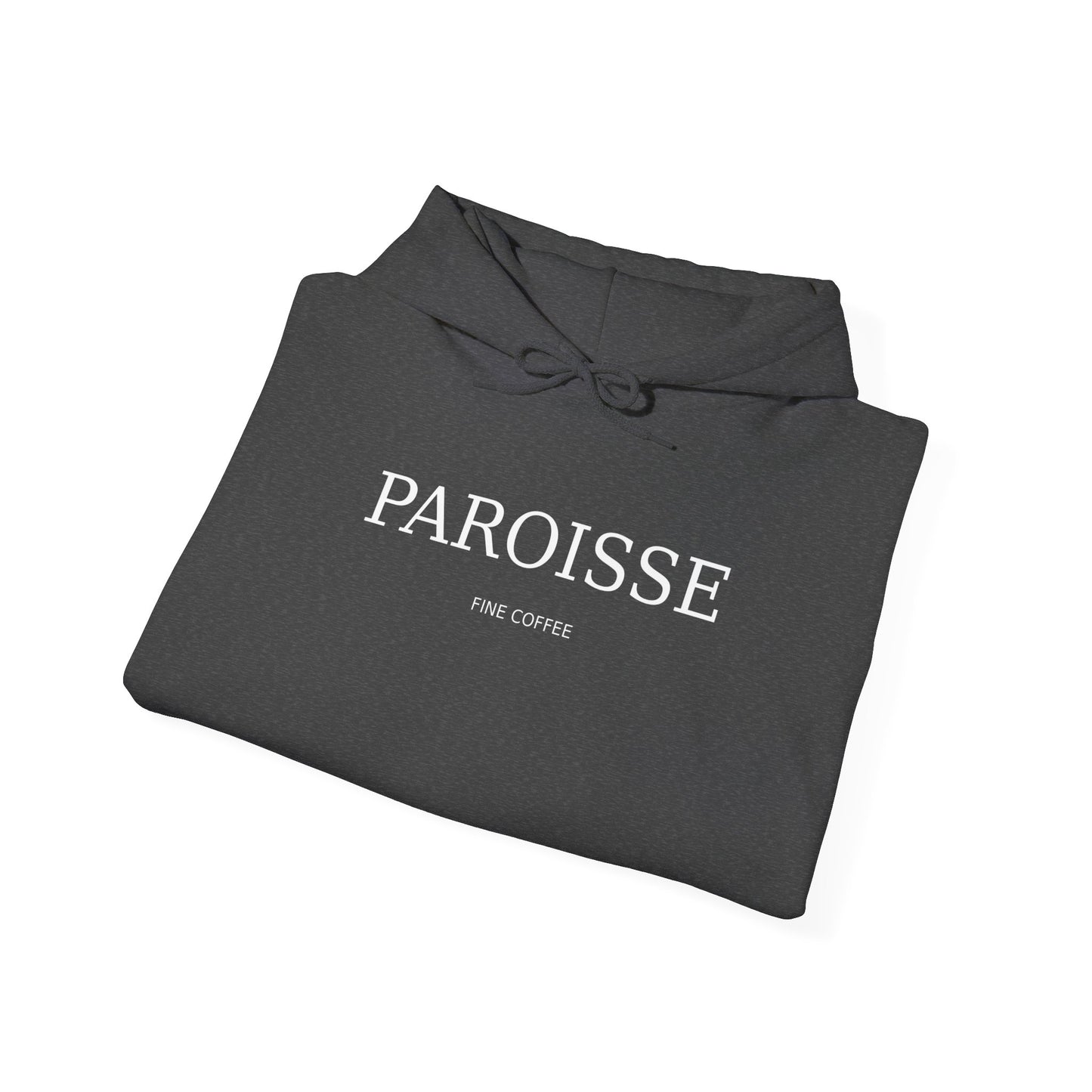 Paroisse Café Hoodie — Minimal French Coffee Logo Pullover