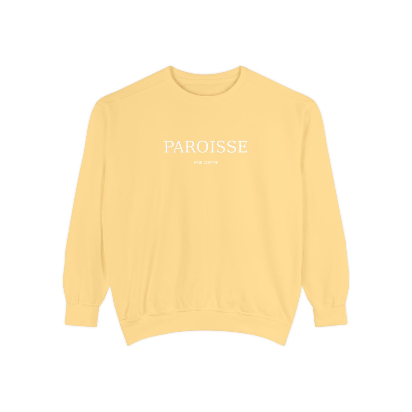 Paroisse French Script Sweatshirt — Minimalist Logo Garment-Dyed Sweatshirt