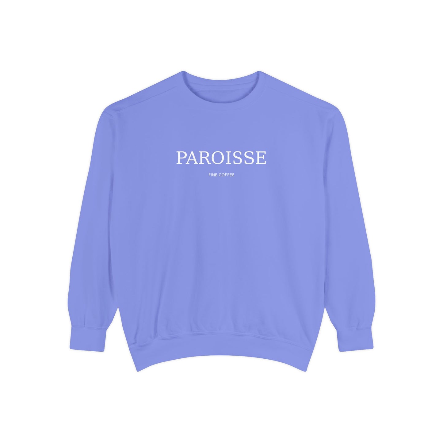 Paroisse French Script Sweatshirt — Minimalist Logo Garment-Dyed Sweatshirt