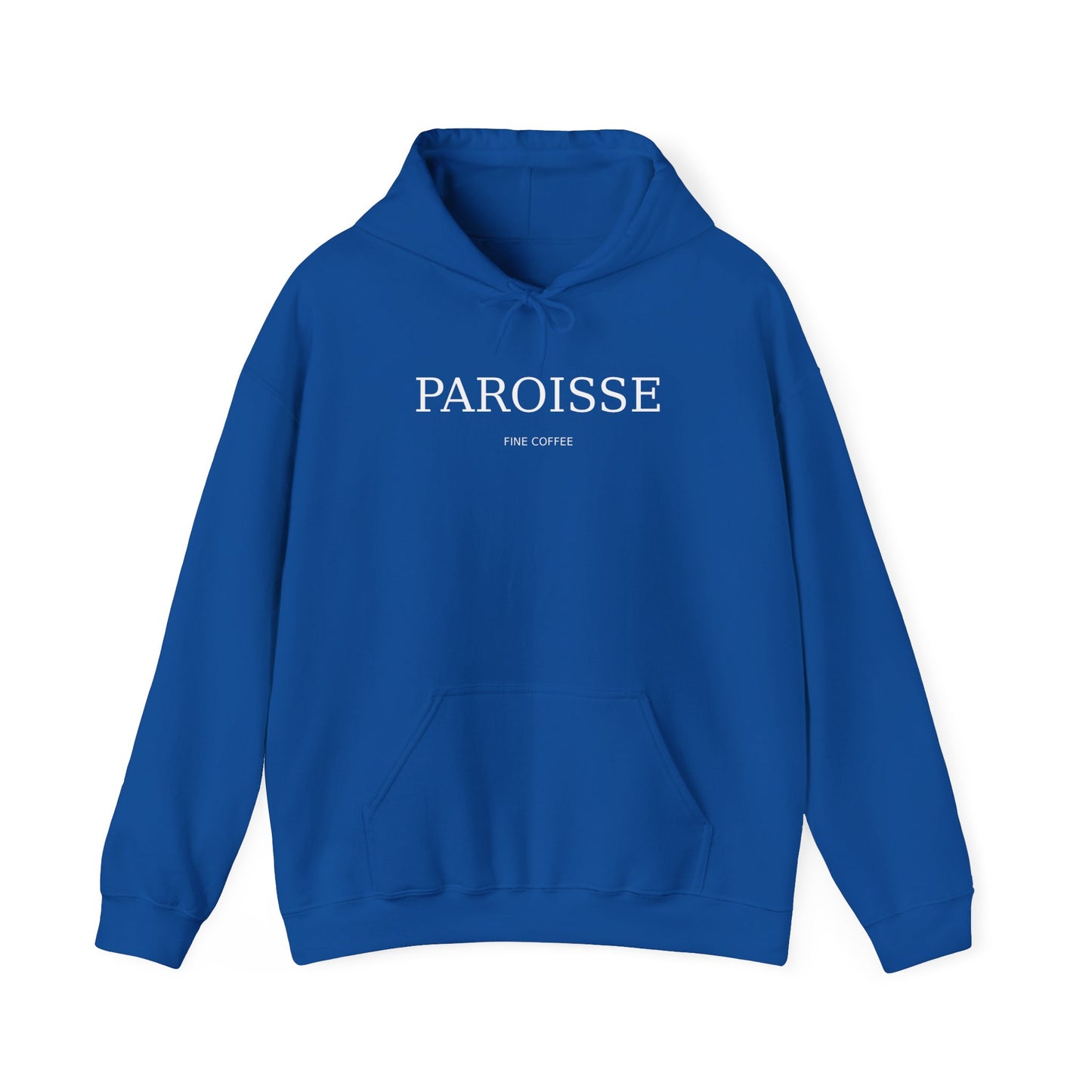 Paroisse Café Hoodie — Minimal French Coffee Logo Pullover