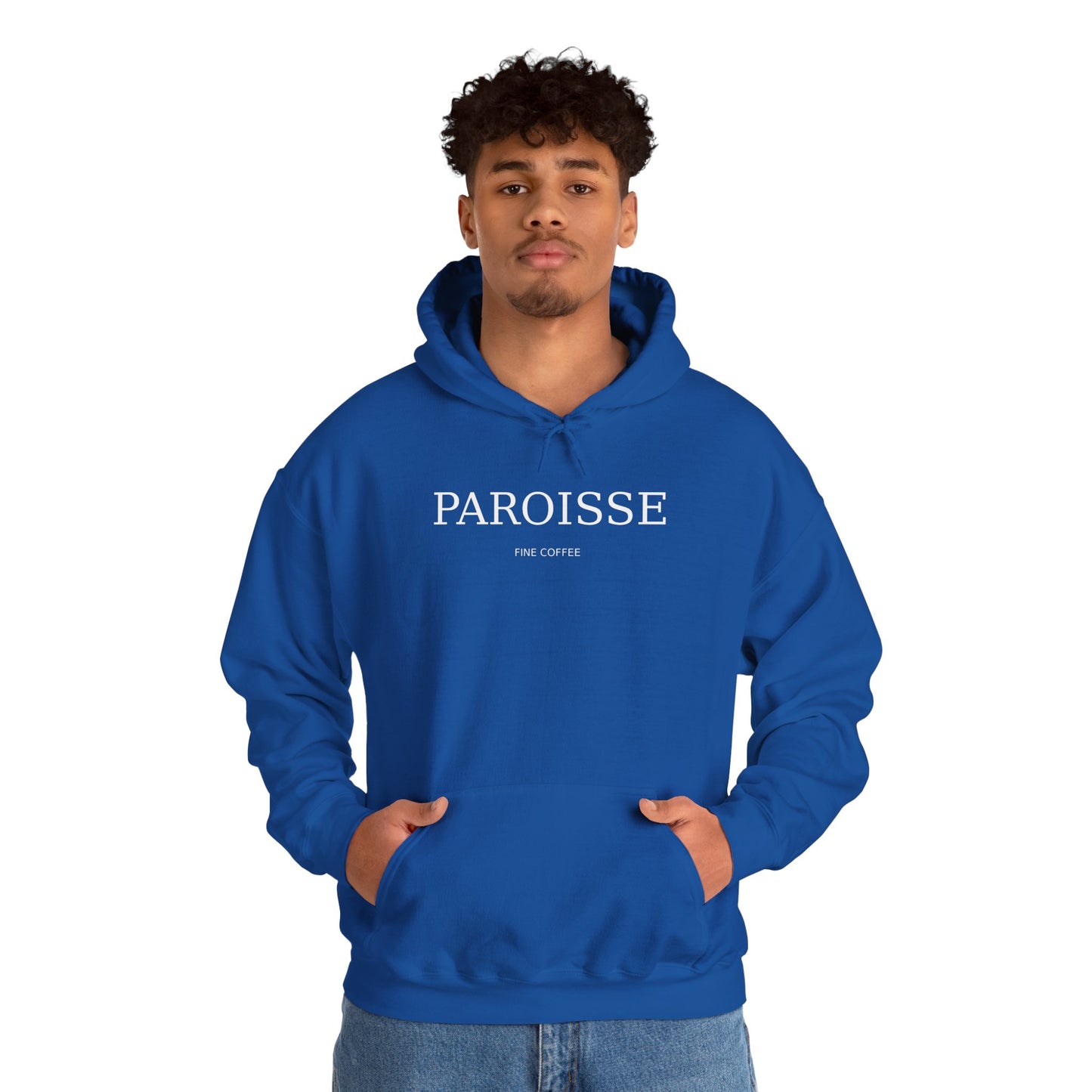 Paroisse Café Hoodie — Minimal French Coffee Logo Pullover