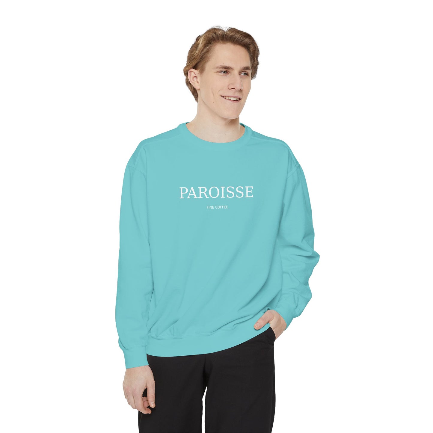 Paroisse French Script Sweatshirt — Minimalist Logo Garment-Dyed Sweatshirt