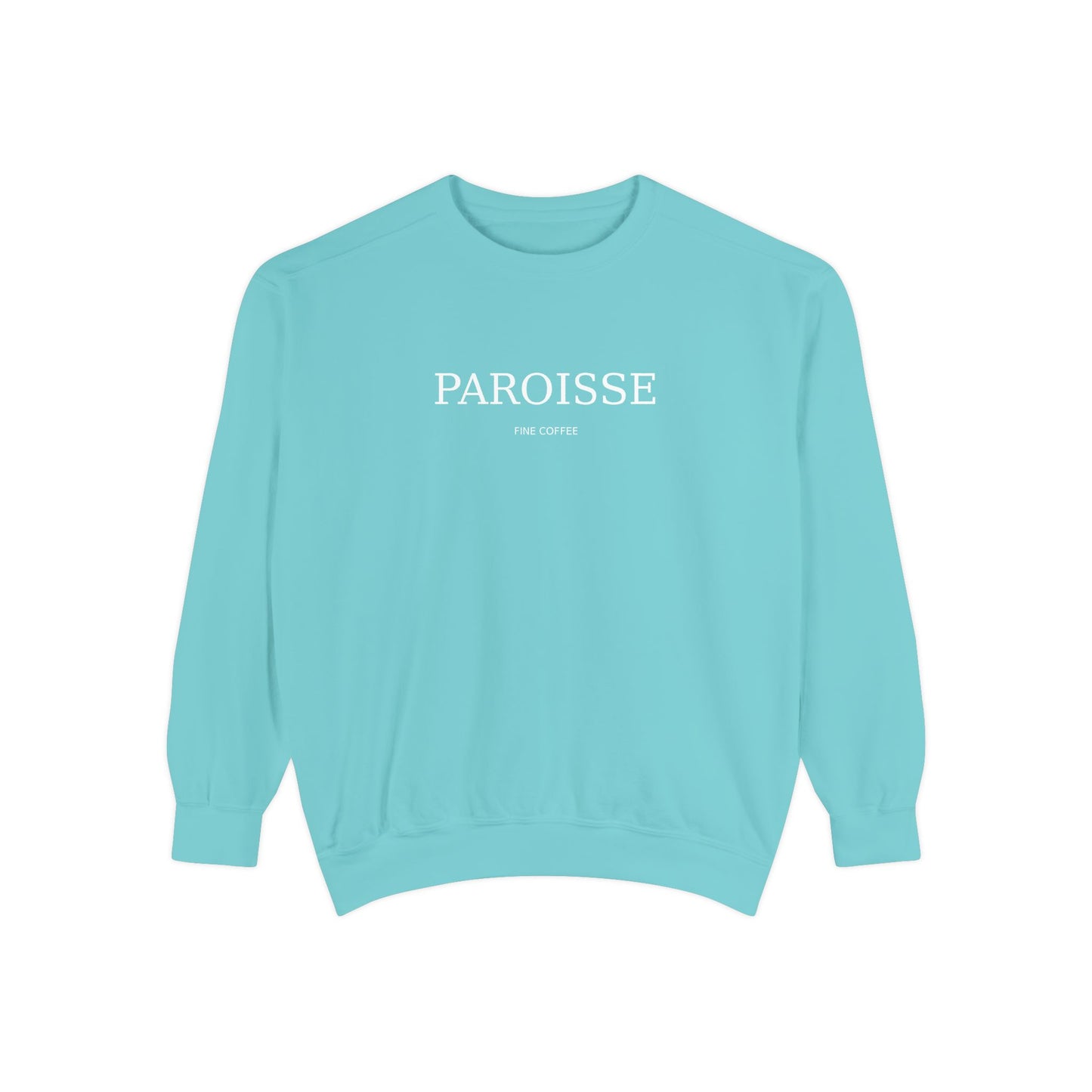 Paroisse French Script Sweatshirt — Minimalist Logo Garment-Dyed Sweatshirt