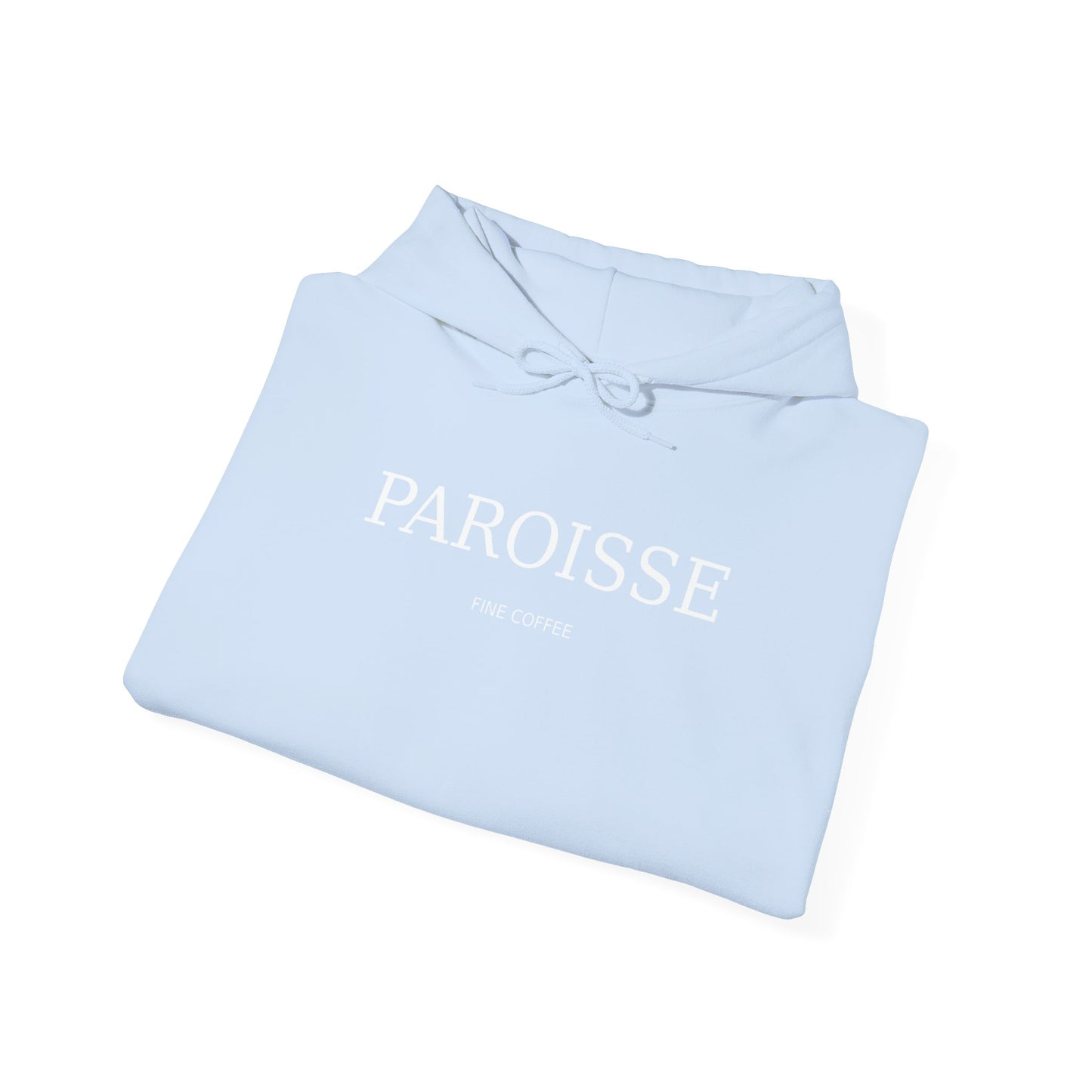 Paroisse Café Hoodie — Minimal French Coffee Logo Pullover