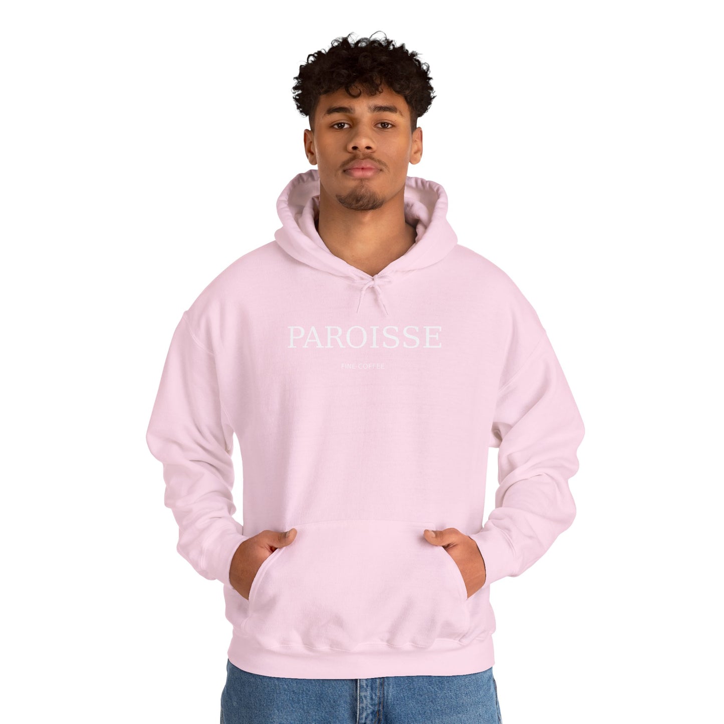 Paroisse Café Hoodie — Minimal French Coffee Logo Pullover