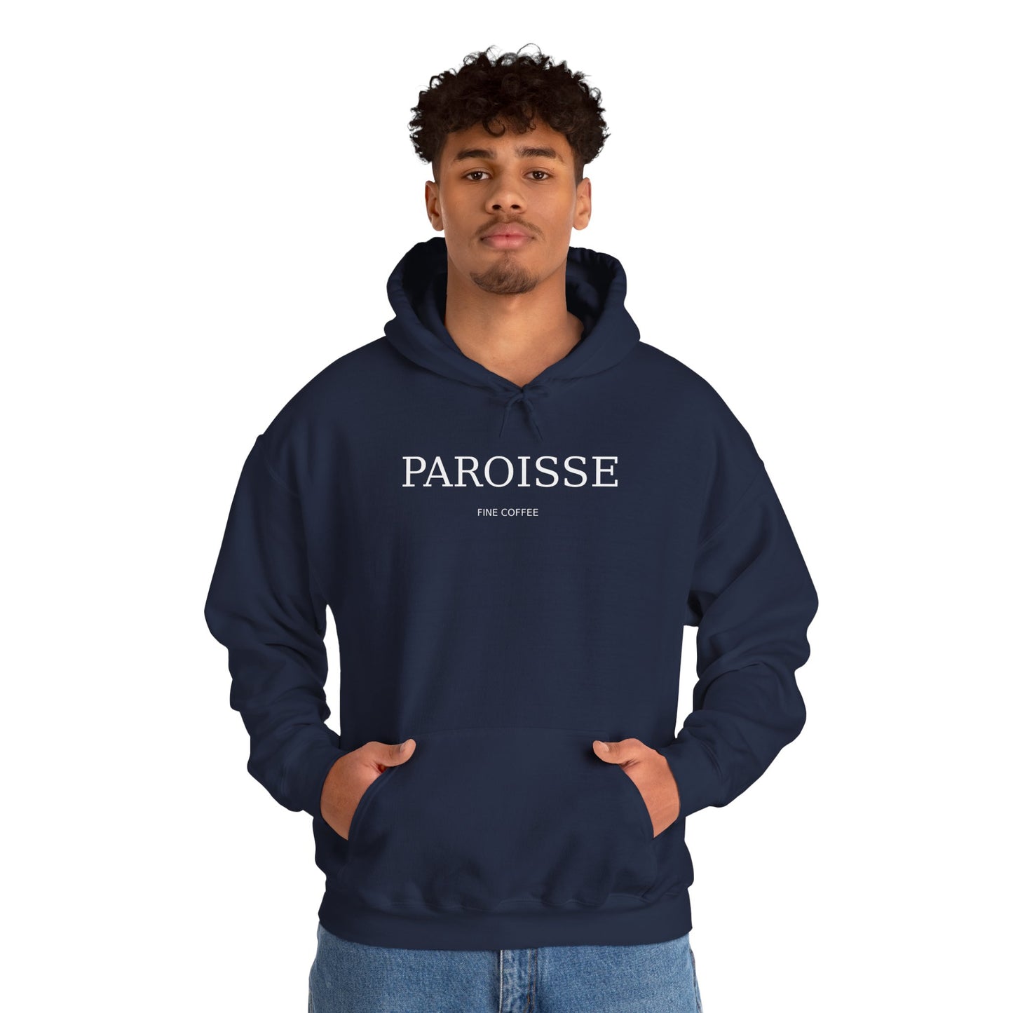 Paroisse Café Hoodie — Minimal French Coffee Logo Pullover