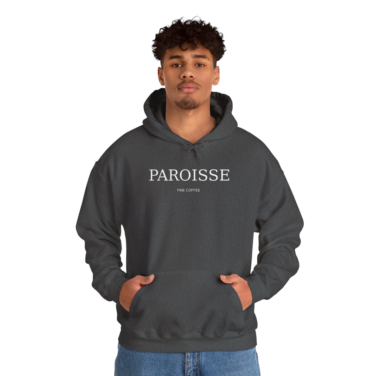 Paroisse Café Hoodie — Minimal French Coffee Logo Pullover