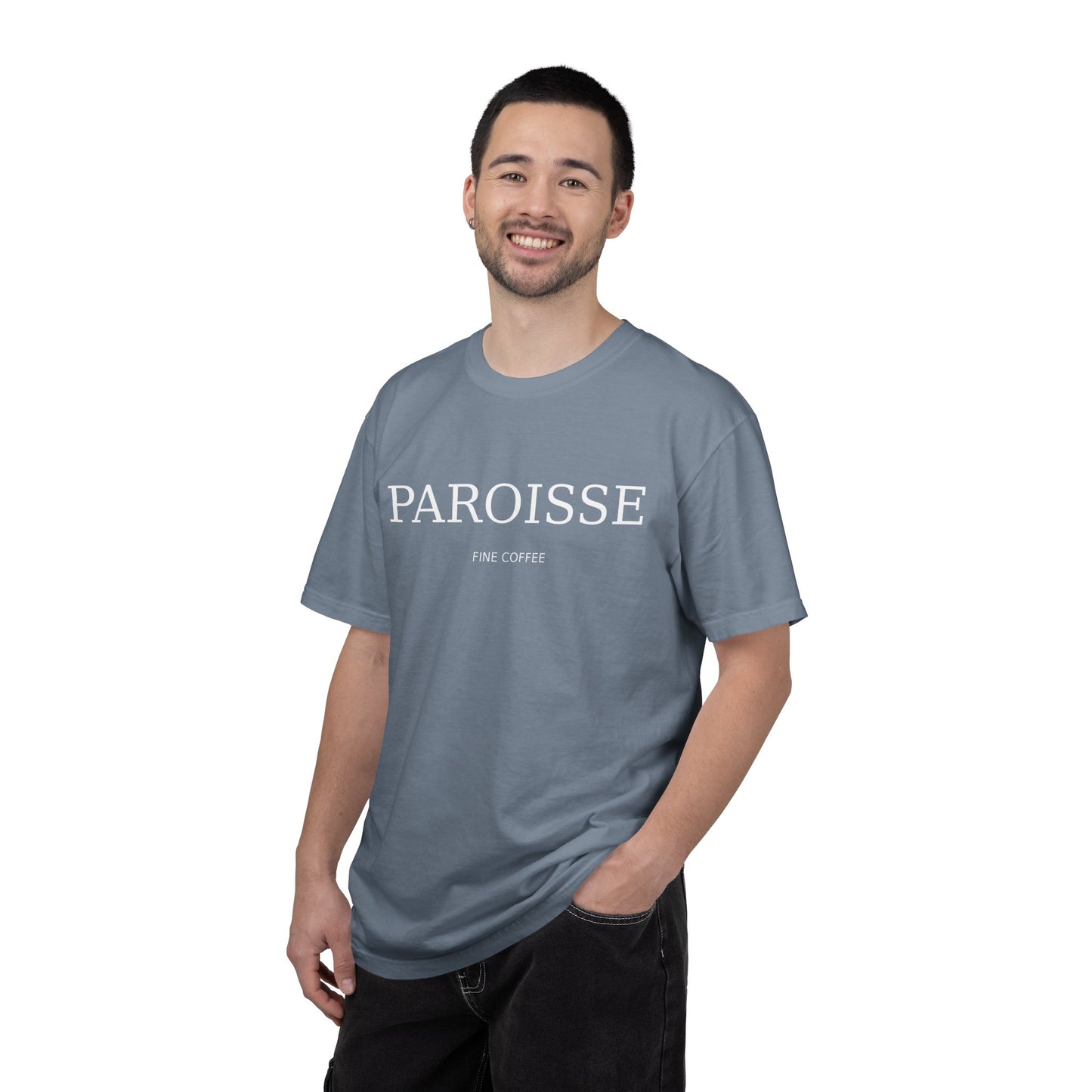 Paroisse Minimal Garment-Dyed Tee — Subtle Logo T-Shirt