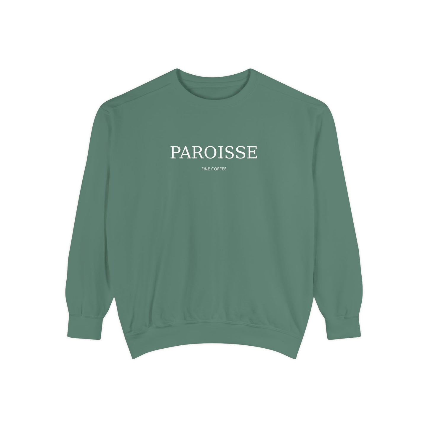 Paroisse French Script Sweatshirt — Minimalist Logo Garment-Dyed Sweatshirt