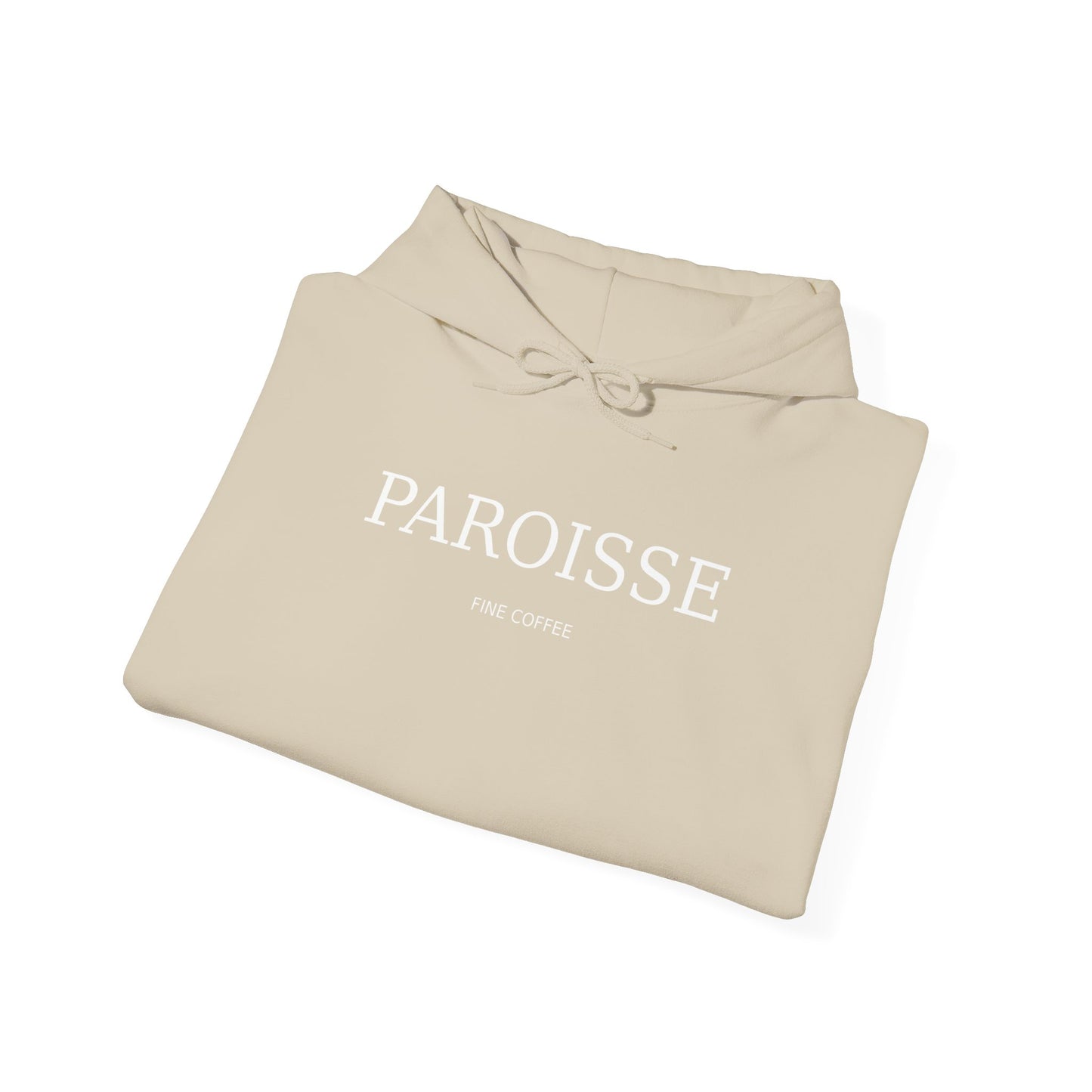 Paroisse Café Hoodie — Minimal French Coffee Logo Pullover