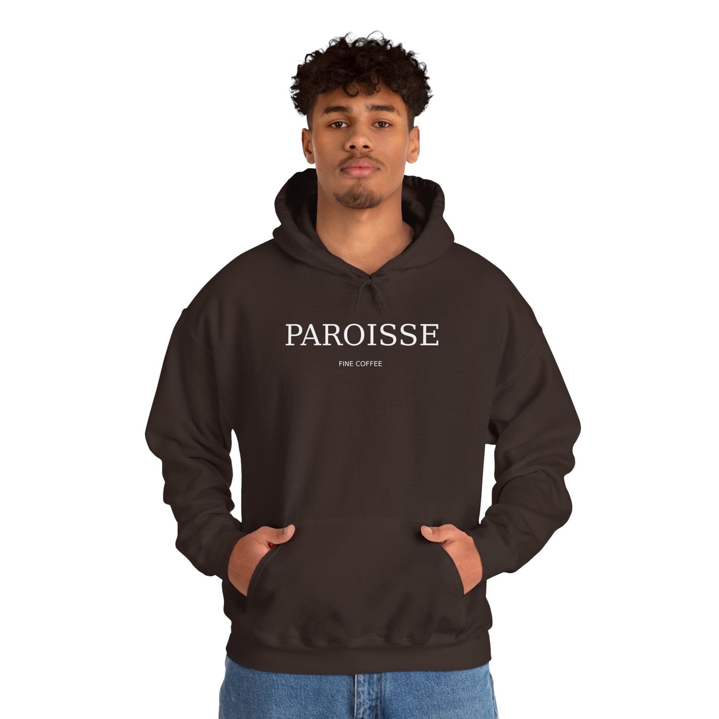 Paroisse Café Hoodie — Minimal French Coffee Logo Pullover