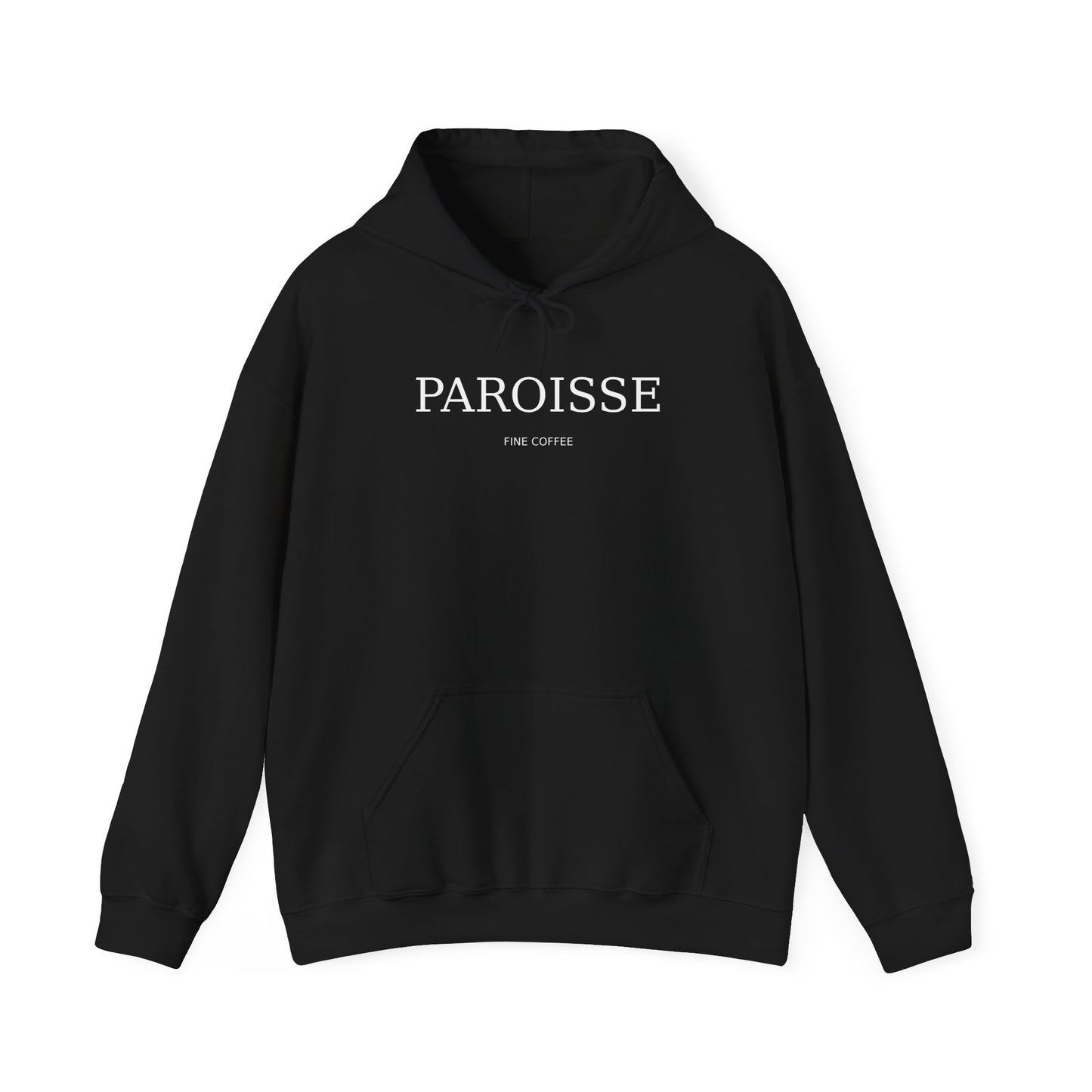 Paroisse Café Hoodie — Minimal French Coffee Logo Pullover