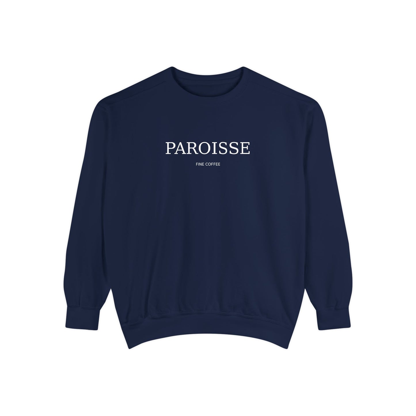 Paroisse French Script Sweatshirt — Minimalist Logo Garment-Dyed Sweatshirt