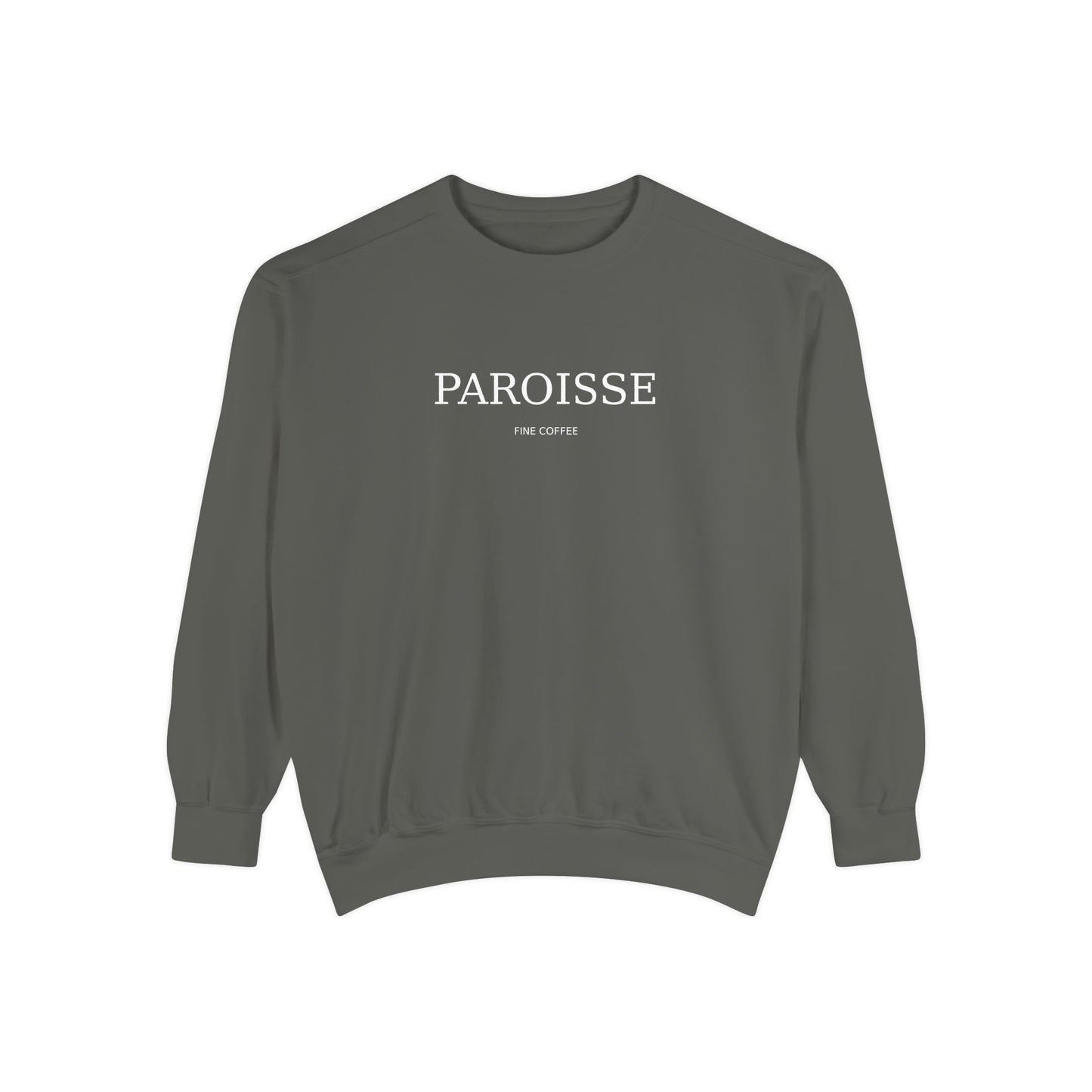 Paroisse French Script Sweatshirt — Minimalist Logo Garment-Dyed Sweatshirt