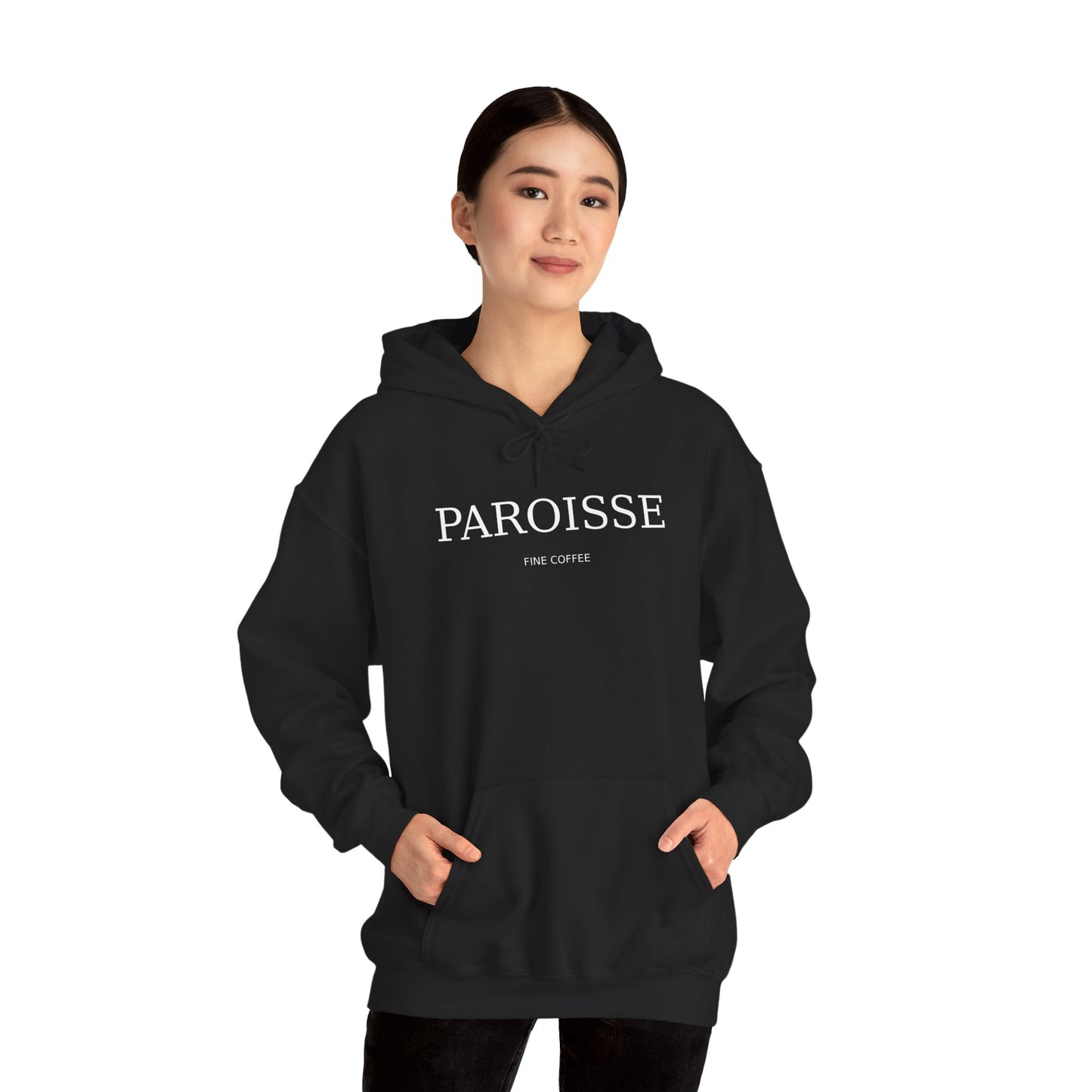 Paroisse Café Hoodie — Minimal French Coffee Logo Pullover