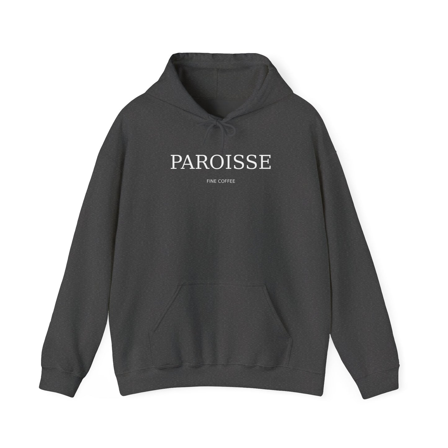 Paroisse Café Hoodie — Minimal French Coffee Logo Pullover