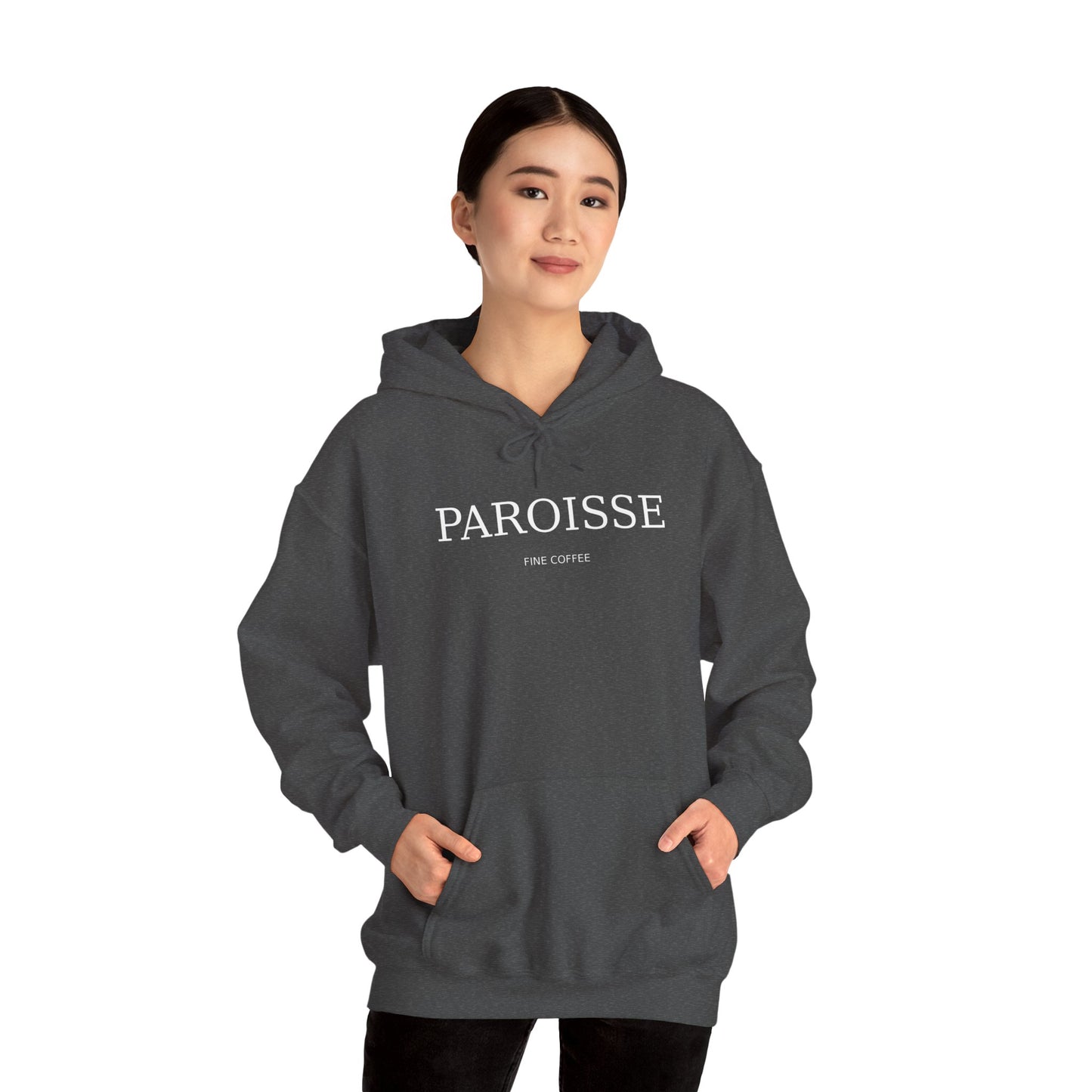 Paroisse Café Hoodie — Minimal French Coffee Logo Pullover