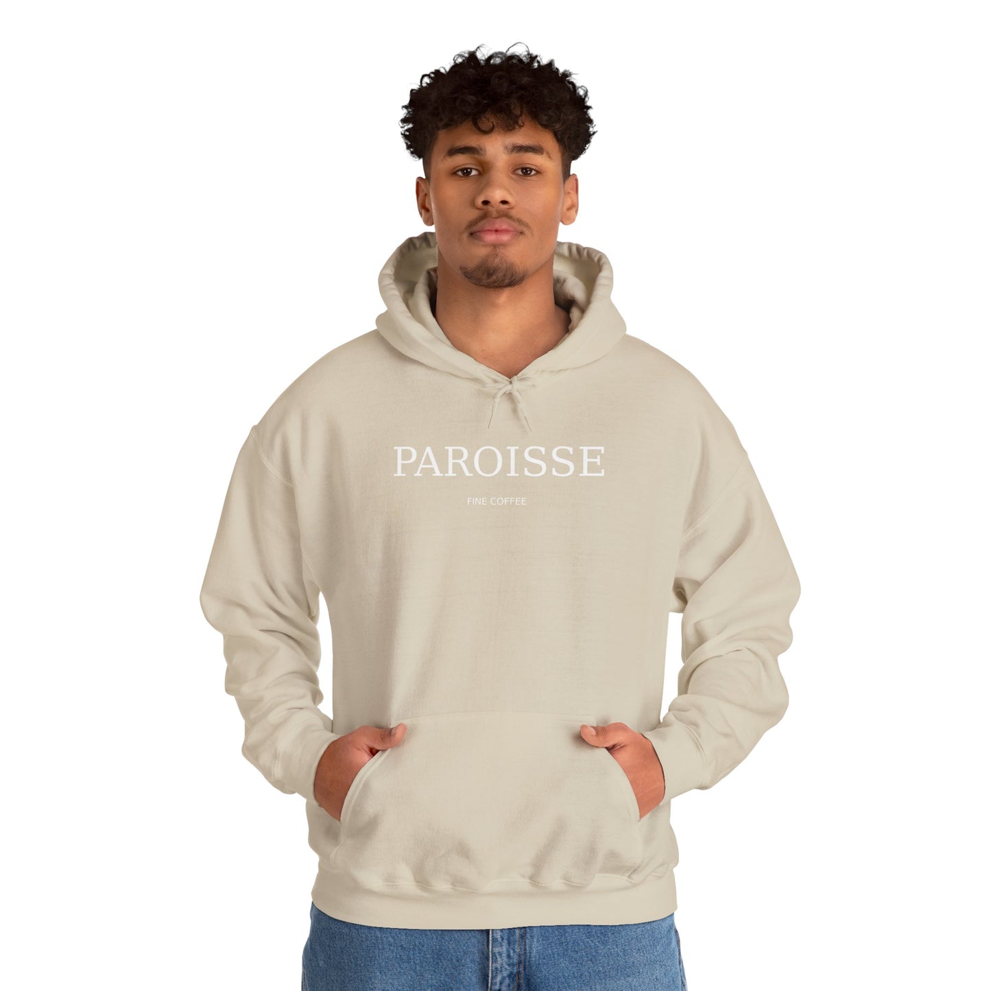 Paroisse Café Hoodie — Minimal French Coffee Logo Pullover