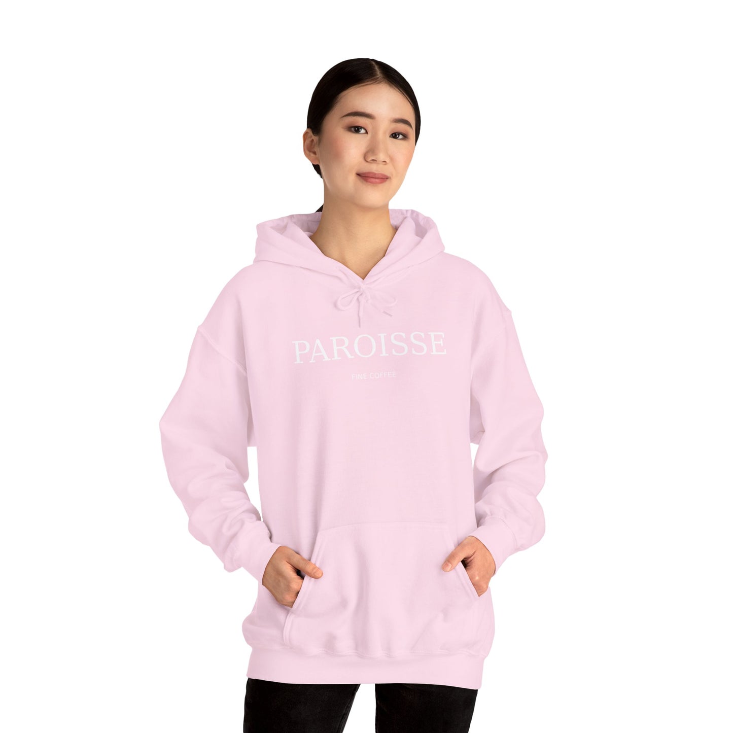 Paroisse Café Hoodie — Minimal French Coffee Logo Pullover
