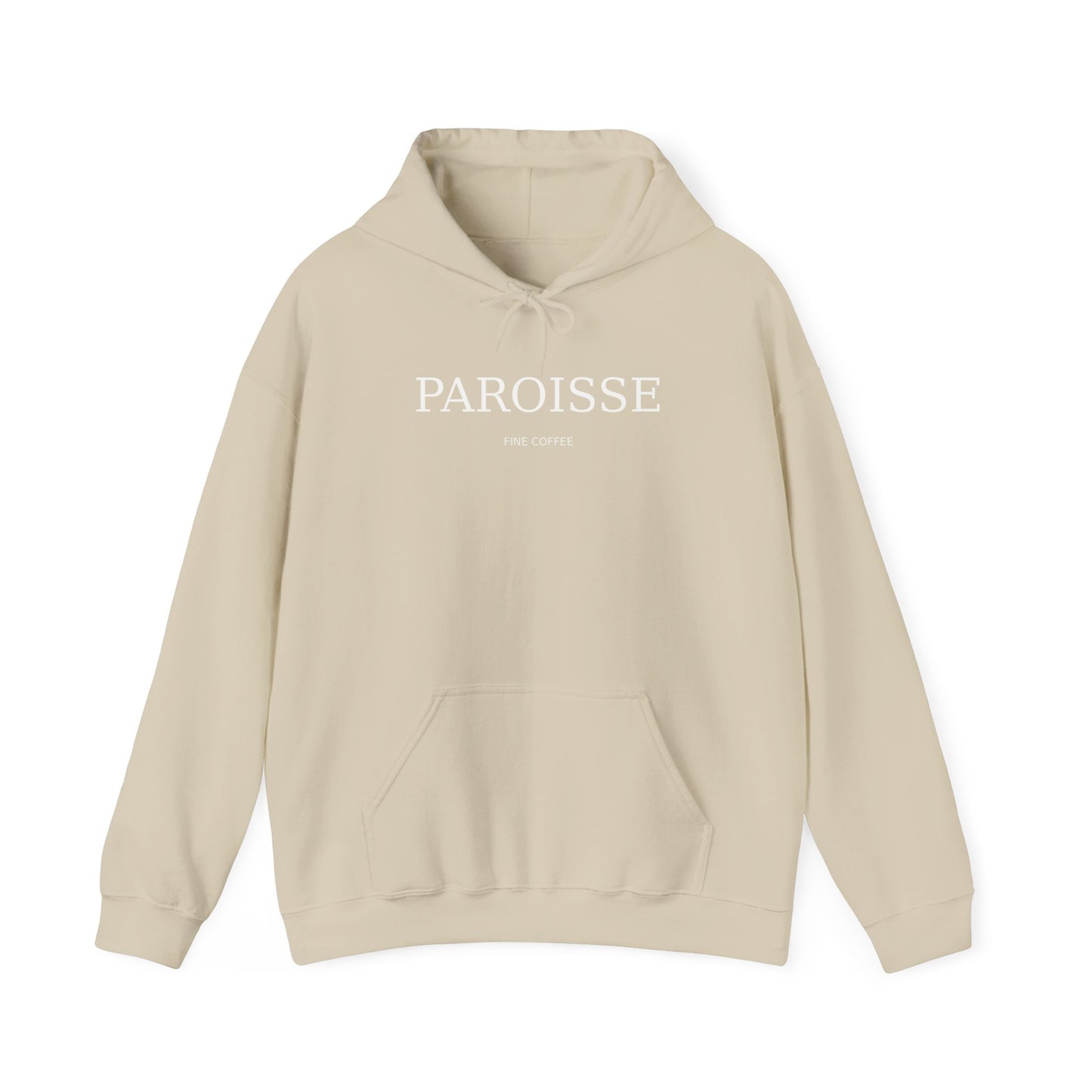 Paroisse Café Hoodie — Minimal French Coffee Logo Pullover