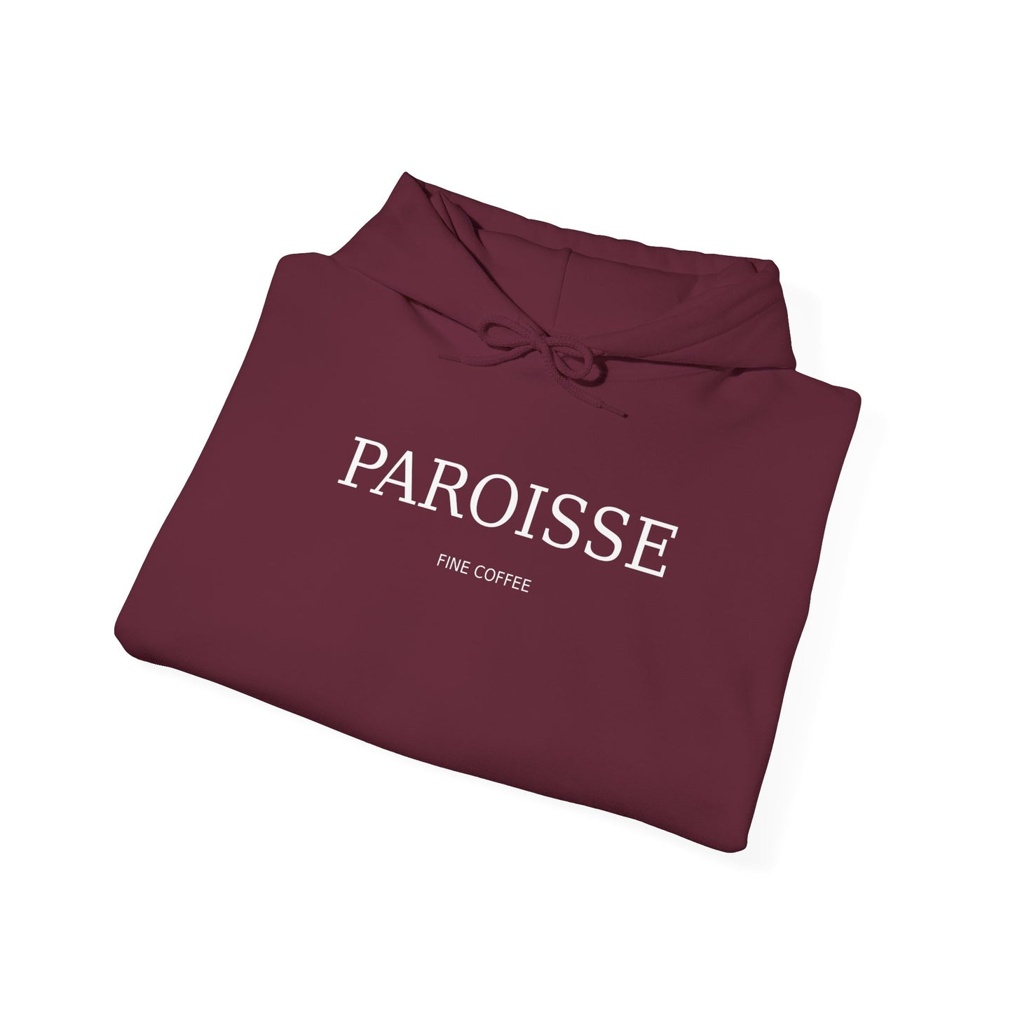 Paroisse Café Hoodie — Minimal French Coffee Logo Pullover