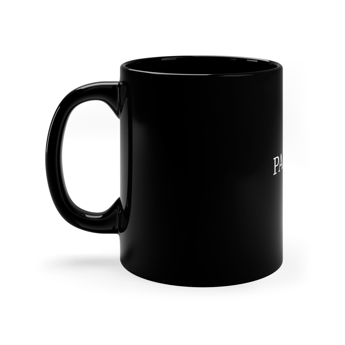 Paroisse Fine Coffee Black Mug — 11oz Ceramic Coffee Cup