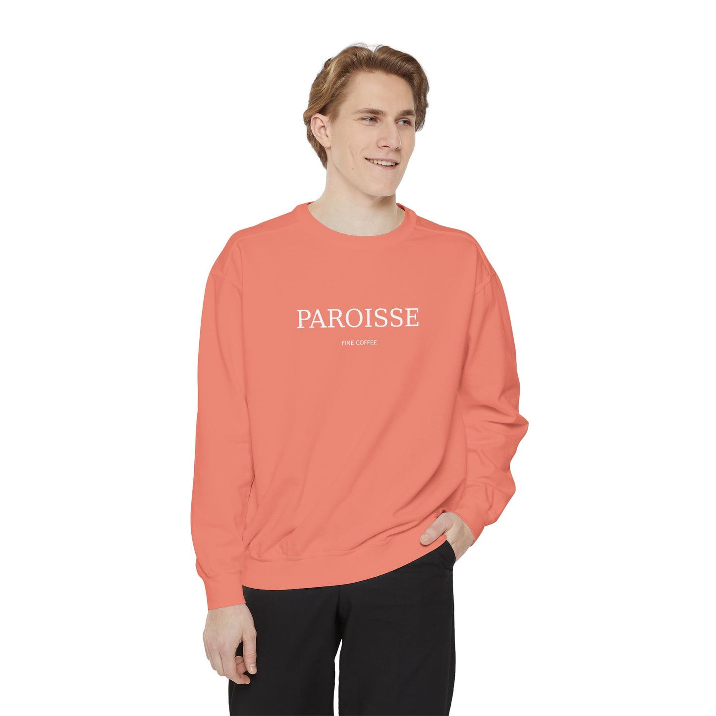 Paroisse French Script Sweatshirt — Minimalist Logo Garment-Dyed Sweatshirt