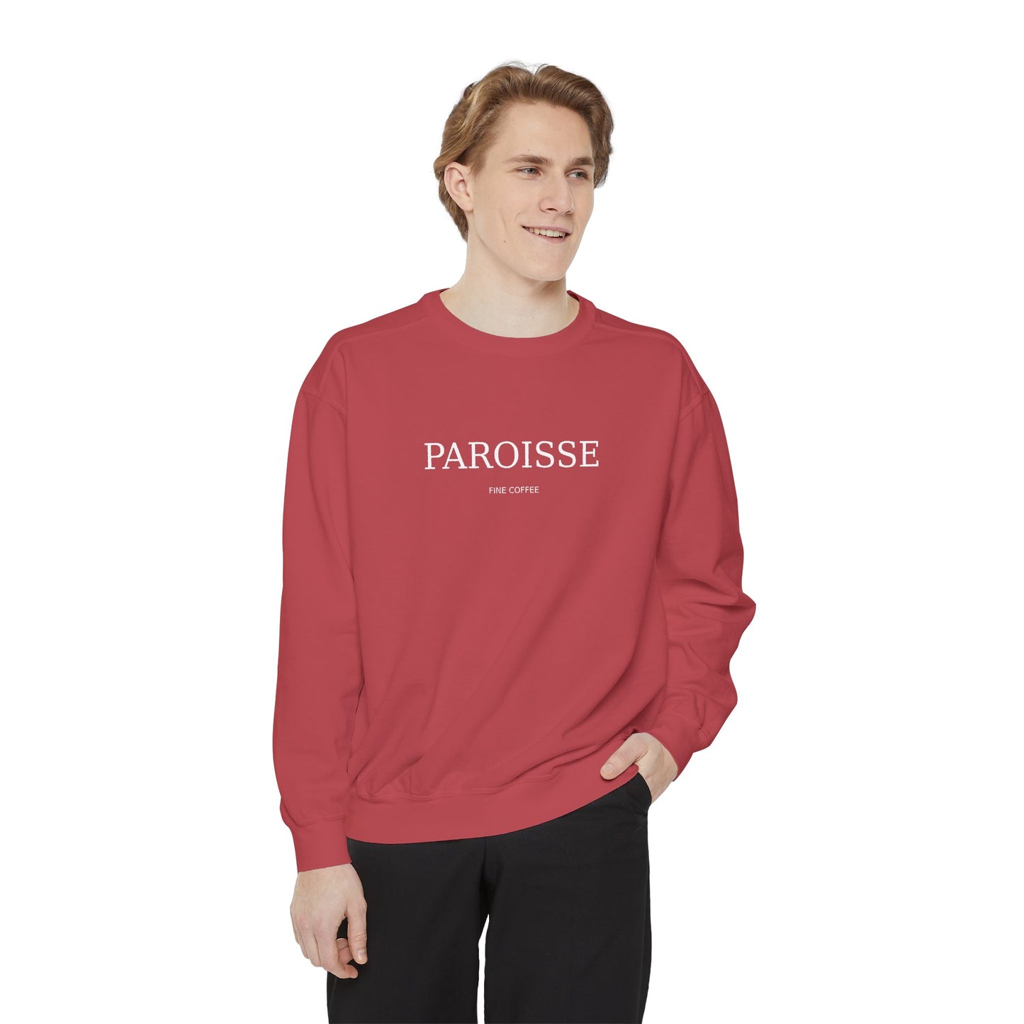 Paroisse French Script Sweatshirt — Minimalist Logo Garment-Dyed Sweatshirt